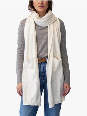 NAADAM Soft Cotton Cashmere Wrap Scarf with Pockets